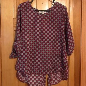 Long Sleeve Printed Blouse